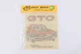 Vintage GTO Iron On Car Decal