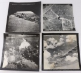 (4) WWII U.S. Bombing Mission Photos
