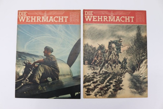 2 WWII Issues "Die Wehrmacht" Nazi Mag.