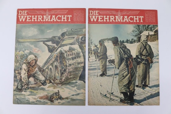 2 WWII Issues "Die Wehrmacht" Nazi Mag.