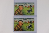(2) WWII Hitler/Skunk Joke Postcards
