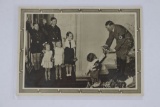 Adolf Hitler w/Children Nazi Postcard