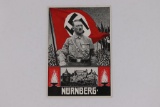 Rare! Nazi Hitler/Nurnberg Color Postcard