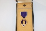 WWII US Purple Heart Medal - Cased