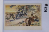 WWII Luftwaffe Battle Art Scene Postcard