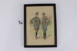 Orig. WWII Nazi Watercolor Army Painting