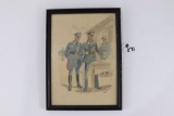 WWII Nazi Watercolor Luftwaffe Painting