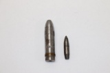 (2) WWII Bullet/Projectiles