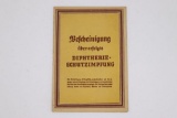 Nazi Baby Diphtheria Vaccination Card