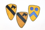 (3) WWII U.S. Army Cavalry Unit Patches