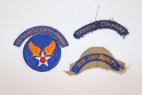 (3) WWII AAF Arc Tabs