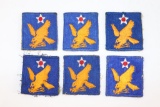 (6) WWII AAF 2nd Air Force Patches