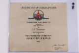 1955 Atomic Bomb Test Certificate