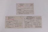 (3) WWII French P.O.W. Postcards