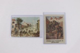 (2) Color WWII Nazi Wehrmacht Postcards