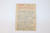 1941 Sachsenhausen Conc. Camp Letter