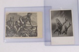 (2) WWII Nazi Propaganda Postcards