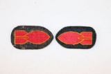 (2) WWII US Army Bomb Disposal Patches