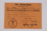 1940 Nazi DAF Dues Card to Woman