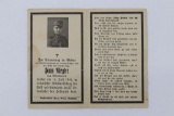 WWII German Soldier Mass/Funeral Card