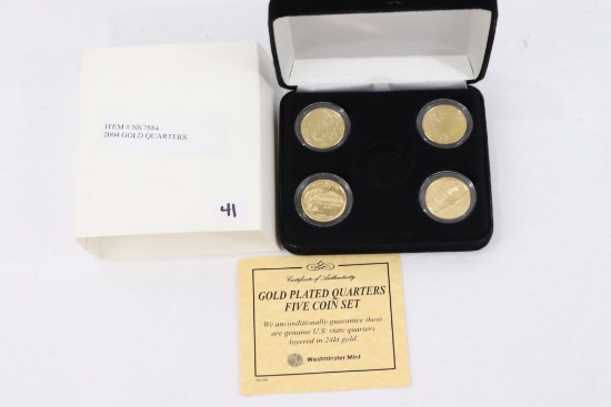 2004 Gold Plated Quarters Set (1 missing)