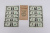 (10) Series 1963B Consecutive Dollars