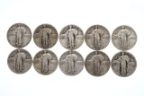 Standing Liberty Quarter Lot (10) w/Dates