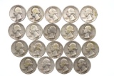 Group of (19) 1940's Washington Quarters