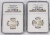 2008-S NGC Silver Quarters: Montana & Washington