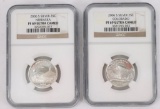 2008-S NGC Silver Quarters: Nebraska & Colorado