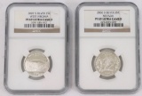 2008-S NGC Silver Quarters: W.Virginia & Nevada