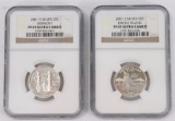 2008-S NGC Silver Quarters: Rhode Island & Vermont