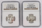 2008-S NGC Silver Quarters: Pennsylv. & Delaware