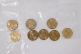 (8) Presidential & Sacagawea Dollar Coins