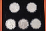 Denver Mint Peace Dollar 5-coin Set