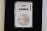 2005-P Marines Anniv Silver Dollar - NGC - MS69