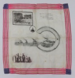 1903 Battleship Cruise to Japan Souvenir Silk