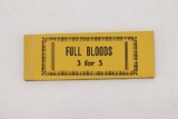 Antique Cigar Co. coupon book “Full Bloods 3 for 5