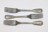 (3) WWI German Mess Forks