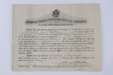 1918 US Army Appointment Certificate