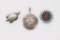 Group of (2) Silver Broaches & (1) Pendant