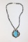 Native American Silver & Turquoise Necklace