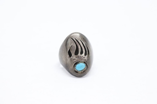 Bearclaw Silver & Turquoise Ring