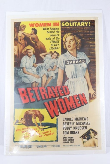1955 "Betrayed Women" 1-Sheet Poster