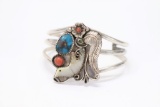 Native American Silver & Turquoise Cuff