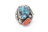 Native American Silver & Turquoise Ring