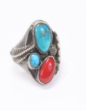 Native American Silver & Turquoise Ring