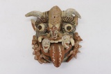 Vintage Mexican Folk Art Clay Mask