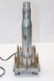 WWII Trench Art Bullet/Artillery Shell Lamp Base