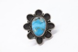 Silver & Turquoise Native American Ring